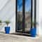 Glitzhome® 16.75" Cobalt Blue Faux Ceramic Urn Plastic Planters, 2ct.